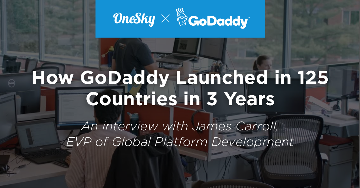 godaddy onesky cover launch 125 countries 3 years