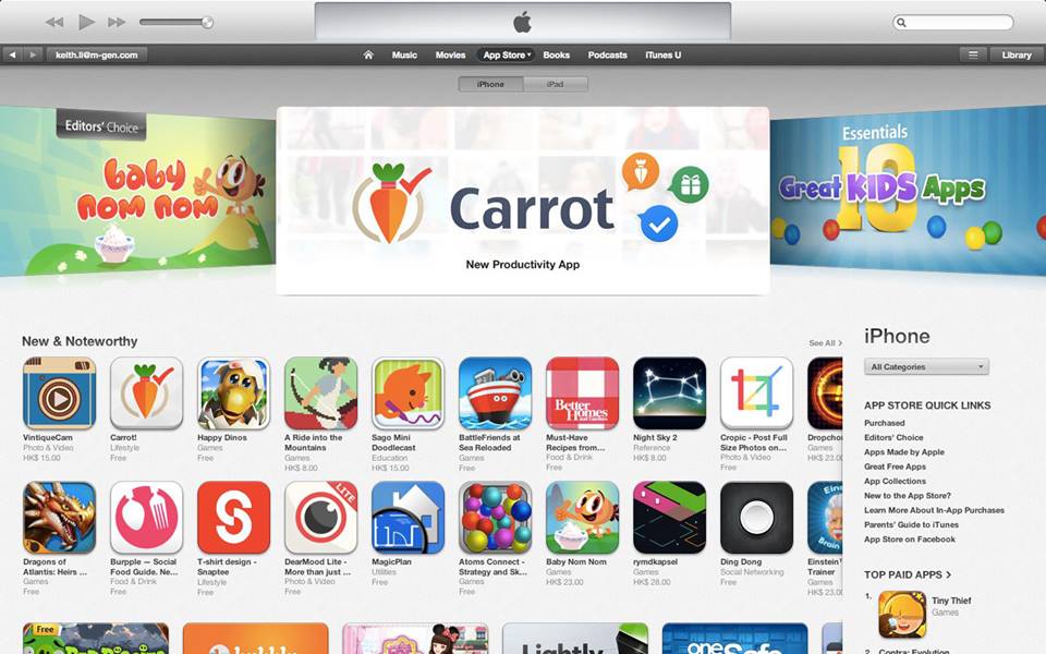 App featured on iTunes after localization