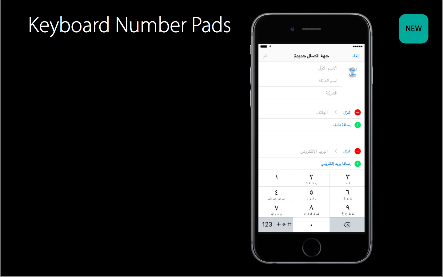 1. Multilingual keyboards and a new number pad2