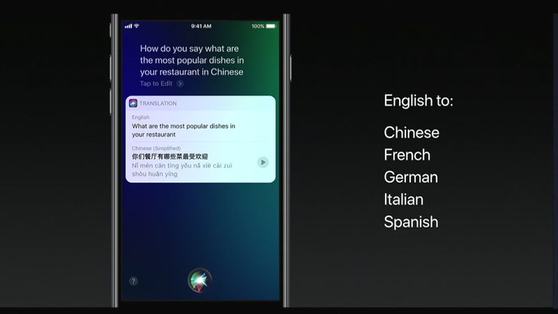 wwdc 2017 siri translations